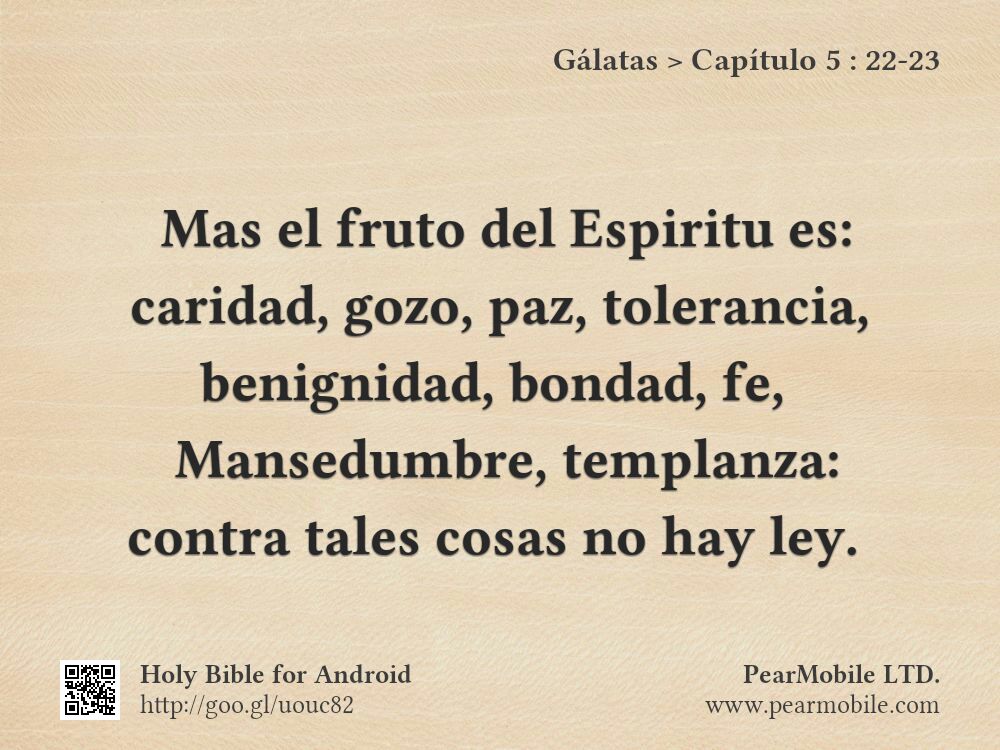 Gálatas, Capítulo 5:22-23